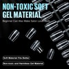TOMICCA Square Short Nail Tips for Gel Nails, Gel Full