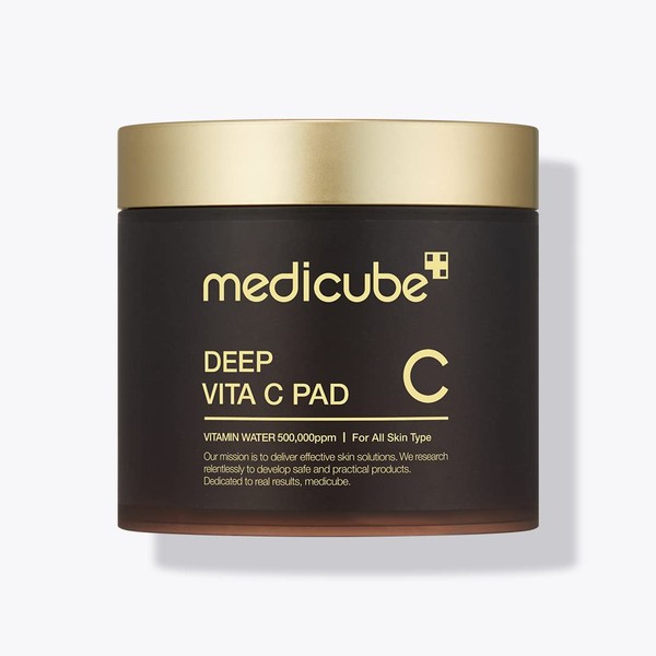 Medicube Deep Vita C Pad || Wiping care for Dark Spots & Pigmentation concerned areas | Infused with 7-day dark spot ampoule | 500,000PPM of vitamin water & 3 types of vitamin | Korean skincare (70 sheets)