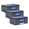 VENO 3 Pack Medium Clothes Storage Bag Organizer with Reinforced