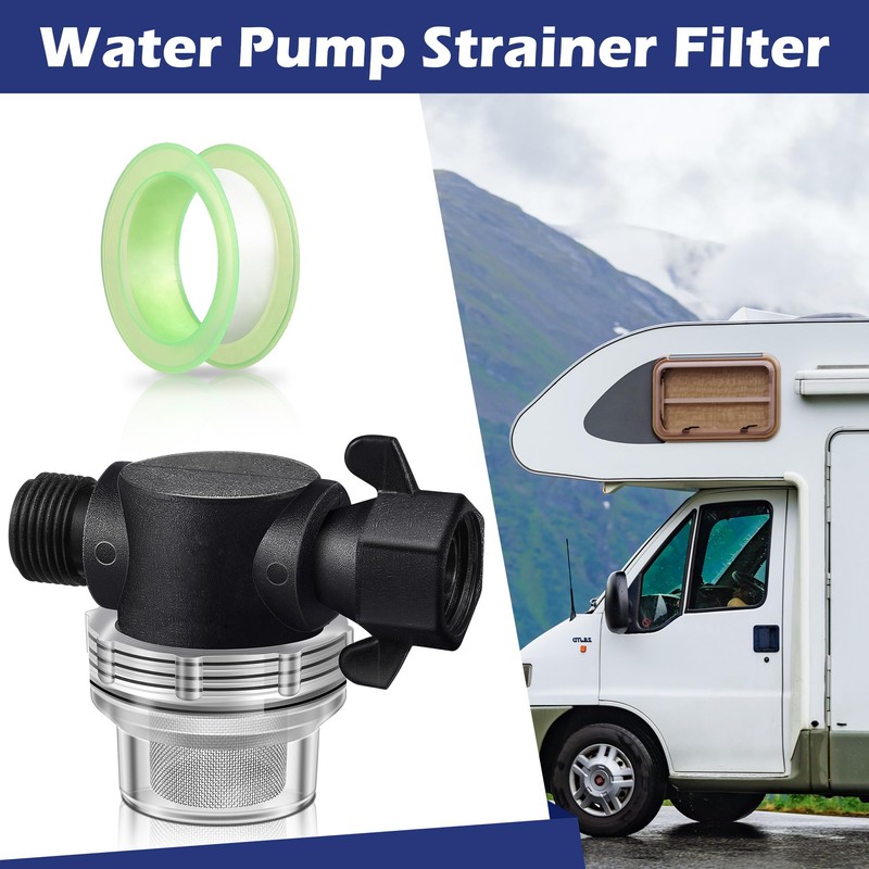 Dreyoo Water Pump Strainer Filter, Compatible with Shurflo Swivel Nut
