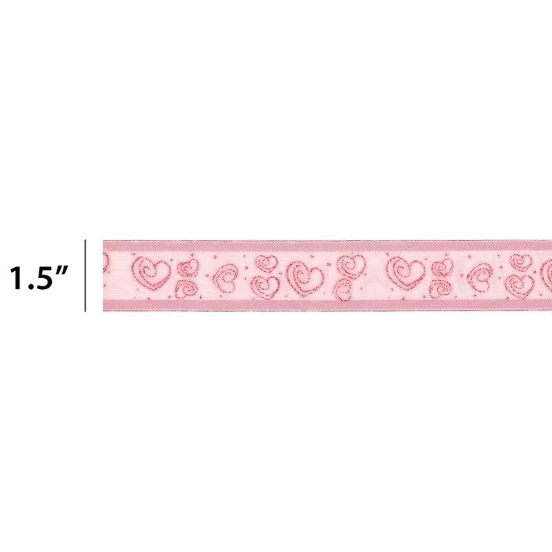 Offray 1.5" Wide Sheer Edge Satin Craft and Decorative Ribbon,