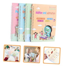 OSALADI 1 Set Tracing Books for Writing Practice Groove Design Copybooks with Pen Refill for Childrens Calligraphy and School Skills Development