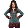 Maple Clothing Kurta India - Túnica estampada para mujer, Azul,