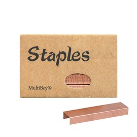 MultiBey - Recambio para grapadoras de oro rosa (tamaño estándar #12, 4 cajas por paquete (oro rosa)