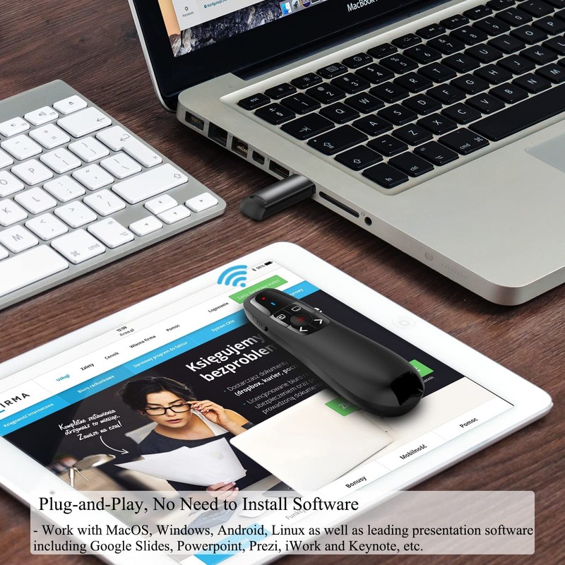 Wireless PowerPoint Remote Presentation Clicker, USB Wireless Presenter Remote-Clicker for