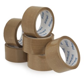 Pakomat Super Parcel Tape 6 Rolls Brown – Packaging Tape for Parcels, Boxes, Moving & Shipping | Rolls Parcel and Packing Tape