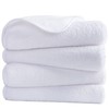 Polyte - premium anti-pilling microfibre hand towel - quick drying - white - 40 x 76 cm - set of 4 pieces