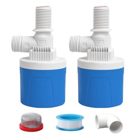 1/2" Top InletWater Float Valve, 2 Pack Float Valve for Water Tank,Water Trough Float Valve, Automatic Water Level Control Valve For Pool Livestock Troughs Distille Solar Energy Auto Pot Aquarium