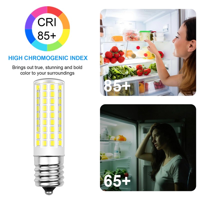 TRIJZHOU E17 LED Bulbs 6W 120V Daylight White 6000K 4-Pack