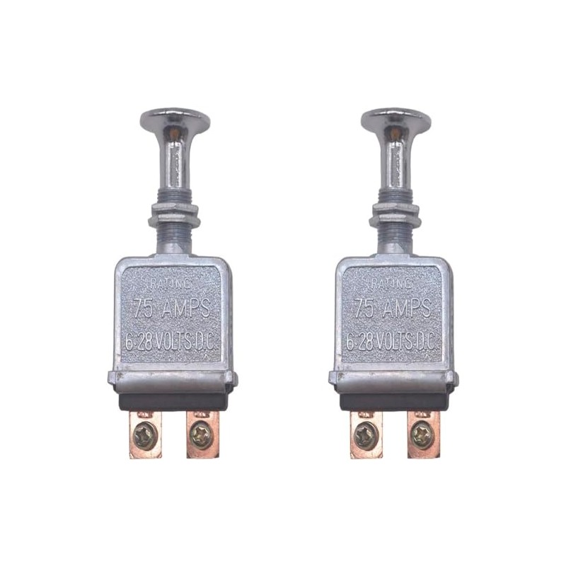2pcs 2 Terminals Heavy Duty Push-Pull Switch, Heavy Duty Push