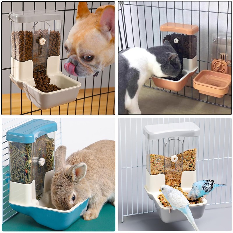 Automatic Feeder Cat Dog Adjustable Outlet Automatic Feeder Hanging Cage