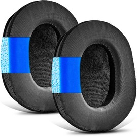 TRANSTEK Sheepskin Thicker Cooling Gel Ear Cushion Earpads for Arctis Pro, Arctis 7/5/3/1, Arctis 9X, Arctis 7X, Arctis 7P, RIG 800 Series, ATH M50X, M40X, MDR-7506 V6 (Black Fabric)