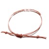 Dainty rose quartz bracelet, rose pink cord with gold plated
