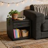 Night Stand with Charging Station, 23 Inch Tall Fluted Modern