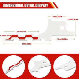 6 Pcs 48-00-1640 Drywall Reciprocating Saw Blades for Milwaukee Electric Tool, Drywall Access Blade Kit, Blunt Point