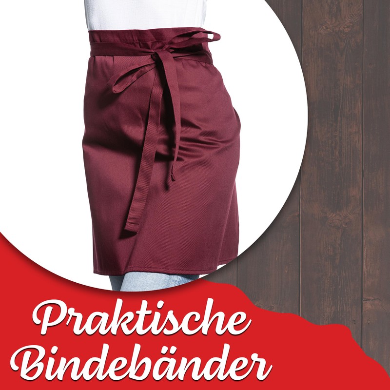 ZOLLNER Bistro Apron - Robust and Durable Front Pin in