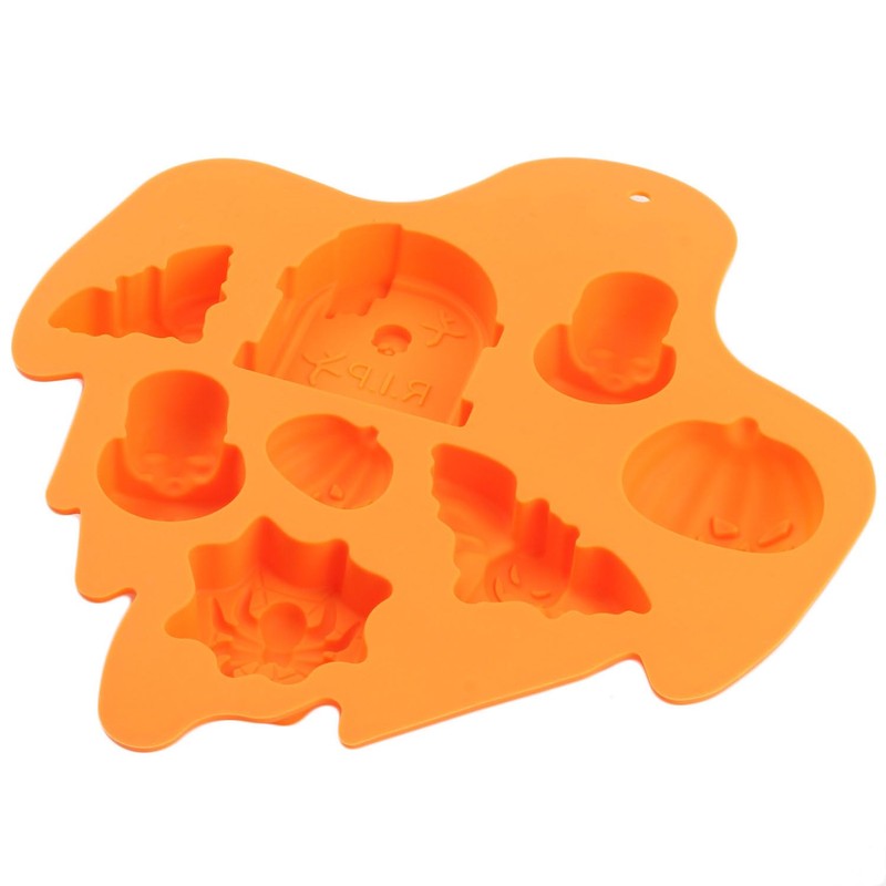 YIMINGMOLD 8 Cavity Ghost Halloween Silicone Candy Molds