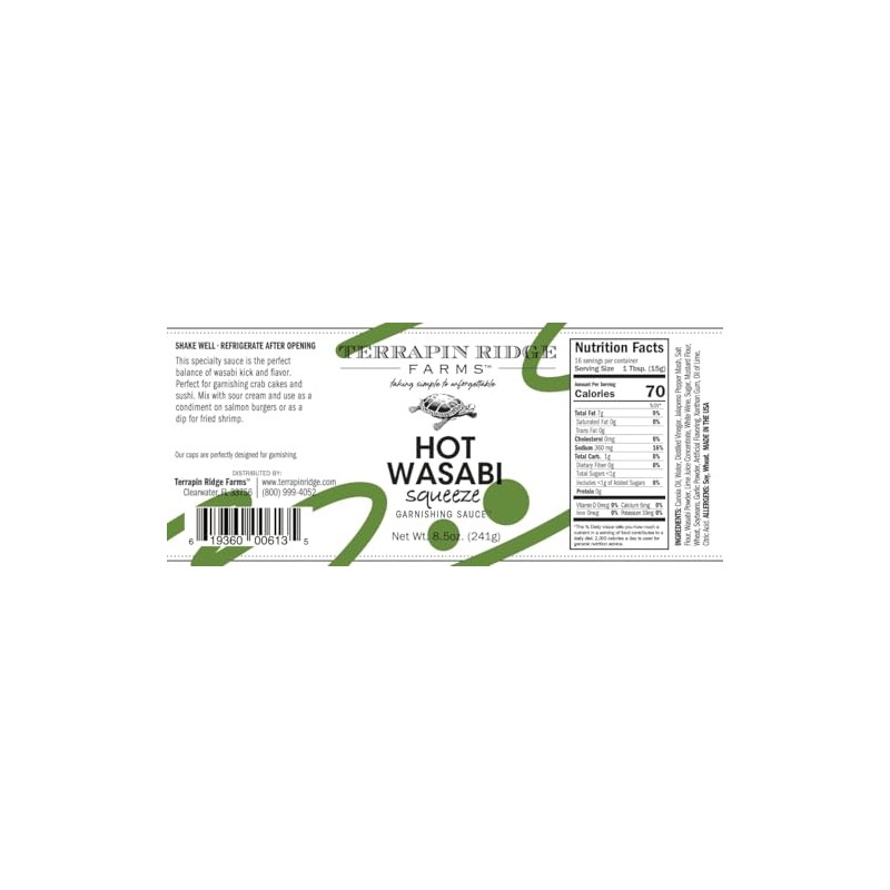 Terrapin Ridge Farms Hot Wasabi Garnishing Sauce – Spicy Wasabi