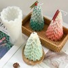 BASEMMAHER Christmas Tree Candle Silicone Mold 3D Epoxy Resin Casting