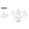 Osato Stainless Steel Wing Nut for M3, Pack of 10