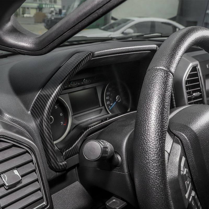 Voodonala Carbon Fiber Grain Dashboard Trim for 2015-2020 Ford F150