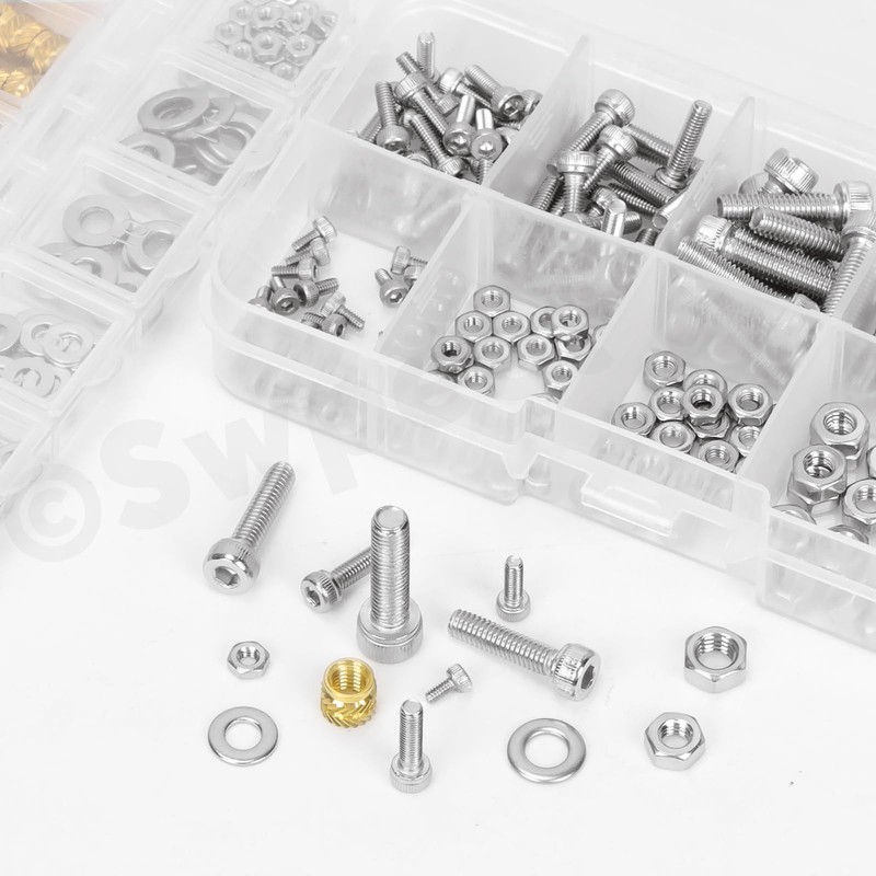 Swpeet 385 Pieces 5 Sizes M2 M2.5 M3 M4 M5