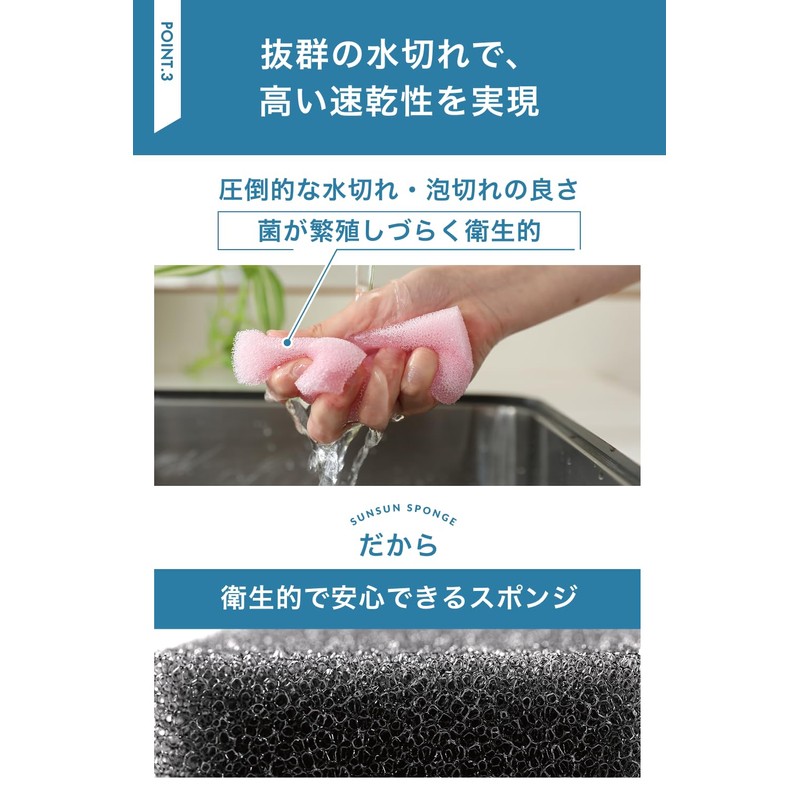 Sansun Sponges Set of 8 (2 Set of 4) Kitchen