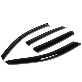 Auto Dynasty Pair of Front Rear Tape-On Window Visors Deflector Rain Guard Compatible with Infiniti FX35 FX45 2003-2008, Driver and Passenger Side, Acrylic