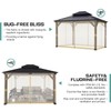 Aoodor Universal 10x10 ft Gazebo Mosquito Netting, Replacement 4-Panel Sidewalls