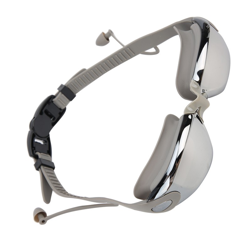 Waterproof Anti Fog Swimming Goggles Electroplating AntiUV Glasses with Earplug
