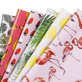 WRAPAHOLIC Wrapping Paper Sheet - 12 Sheet Summer Design for Birthday, Holiday, Baby Shower - 17.5 Inch x 39.3 Inch Per Sheet