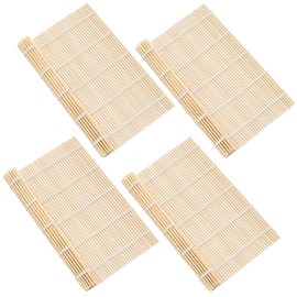 Wuyituart 4 Pcs Bamboo Sushi Rolling Mats 9.5 Inch Square Sushi Mat Rollers