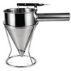 Stainless Steel Piston Funnel with Stand Kitchen Baking Funnel Batter