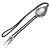White Crown Oval Stone [Bolo Tie Necklace] polar Tie Polo