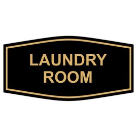 Fancy Laundry Room Sign (Black/Gold) - Small 1 Pack