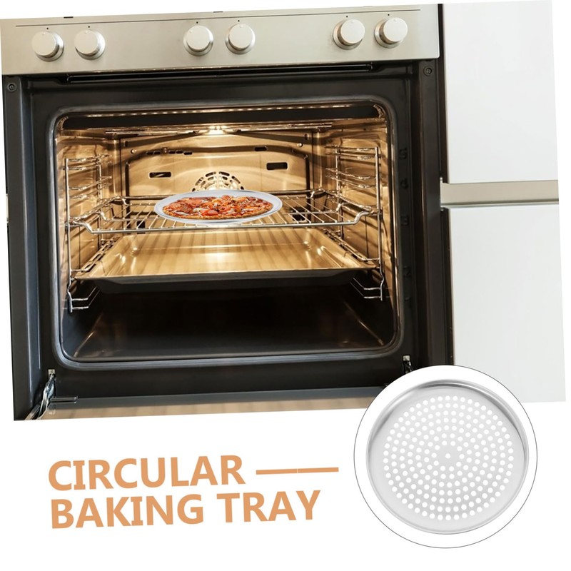 Gatuida Perforated Round Pizza Pan Multi-Function Baking Tray for Crisp