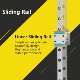 Linear Slide Rail Guide, 1 Piece LML7B Steel 200 mm 300 mm 500 mm Portable High Precision Miniature Linear Guide for Most Automatic Devices (200 mm)