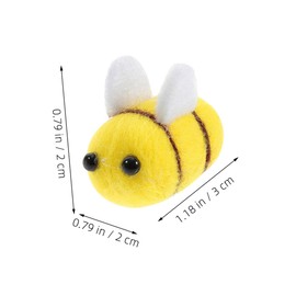 Gatuida 35pcs Wool Felt Bees for Crafts Cute Miniature Bee Ornaments for Projects for Tiered Tray Decorations and Handmade Accessories for Showers and Themed Parties
