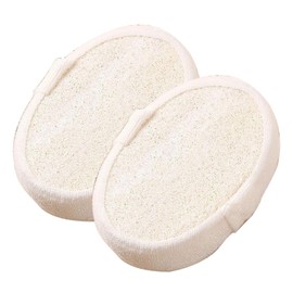 Lumbor37 Esponja Natural de Lufa, Esponja para Baño, Exfoliantes Naturales Puras, Bola de Esponjabon de Lufa Espesa, Limpieza Profunda Cuidado de la Piel Para Baño Spa Ducha（2P）