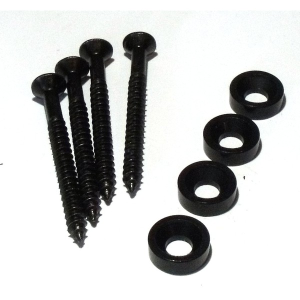 set of 4 guitar neck joint bushing/washers in black including