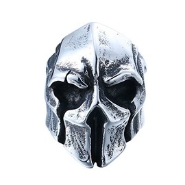 4ZOM Cool Big Punk Biker Skull Ring for Man Stainless Steel Unique Punk