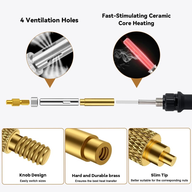 Threaded Inserts, Soldering Tips Set, Soldering Tips, Threaded Insert, Melting