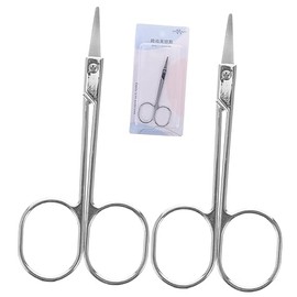Stainless Steel Eyebrow Scissors 6-Piece Set Comb Precision Cutting Tool for Women for Eyebrow Shaping and Trimming