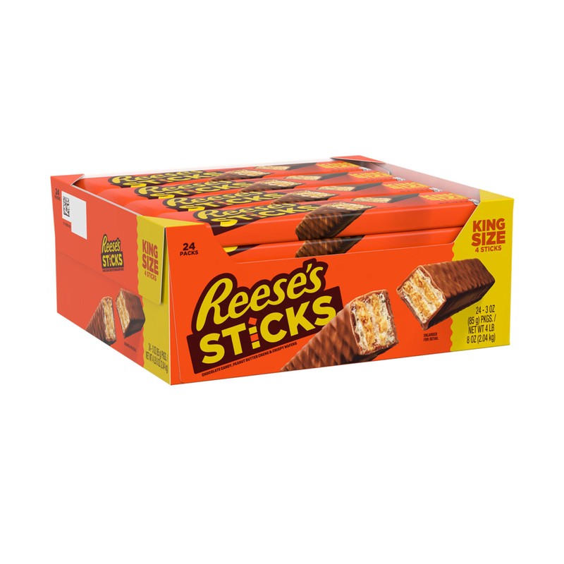 REESE'S STICKS Milk Chocolate Peanut Butter Wafer King Size, Candy