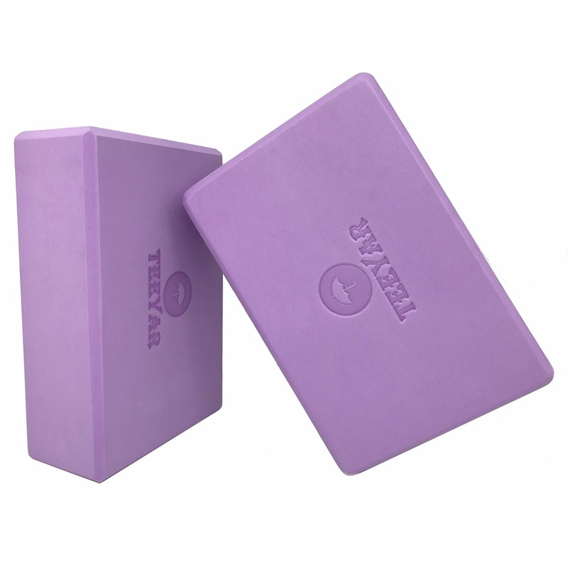 Yoga Blocks Set - Teeyar 2 Pack Sturdy Odourless 3