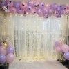 10×10ft White Tulle Backdrop Curtain with Lights String for Parites,