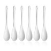 6 Pieces Ceramic White Spoon, Ceramic Spoon, Jam Spoon, Mini
