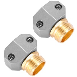 Zinc and Aluminum Male Coupling, Fits All 5/8-Inch and 3/4-Inch Garden Hose Repair Fitting, 2 Pack