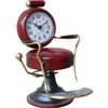 Venture Vehicles Ltd Barber's Chair Novelty Desk Clock | RED
