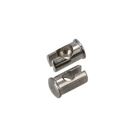 Set of 2 slotted solder nipple holders for brake and clutch levers made of aluminium - Simson Duo, KR50, KR51, S50, SR1, SR2, SR4, SL1